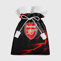 Мешок для подарков Arsenal красные молнии, цвет: 3D-принт
