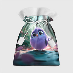 Мешок для подарков Круглый удивленный птенец, цвет: 3D-принт