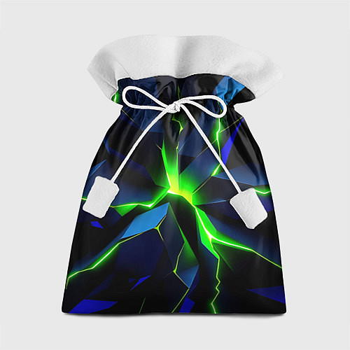 Подарочный мешок Neon green glow / 3D-принт – фото 1