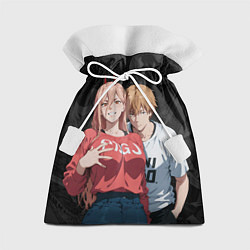 Мешок для подарков Power and Denji, цвет: 3D-принт