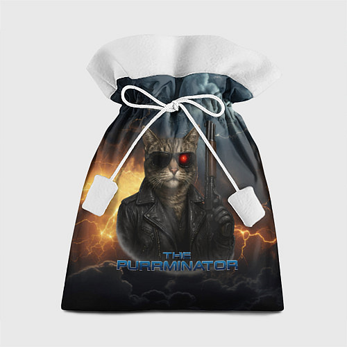 Подарочный мешок The purrminator кот терминатор / 3D-принт – фото 1