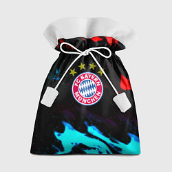 Мешок для подарков Бавария Мюнхен неоновый огонь, цвет: 3D-принт