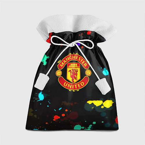 Подарочный мешок Манчестер Юнайтед краски неон / 3D-принт – фото 1
