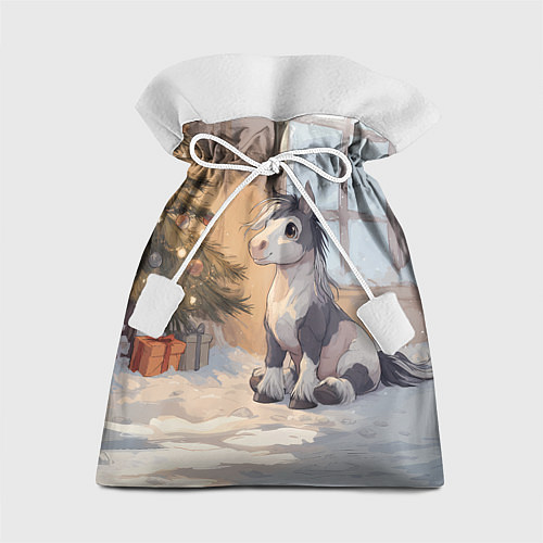 Подарочный мешок Лошадка у елки / 3D-принт – фото 1