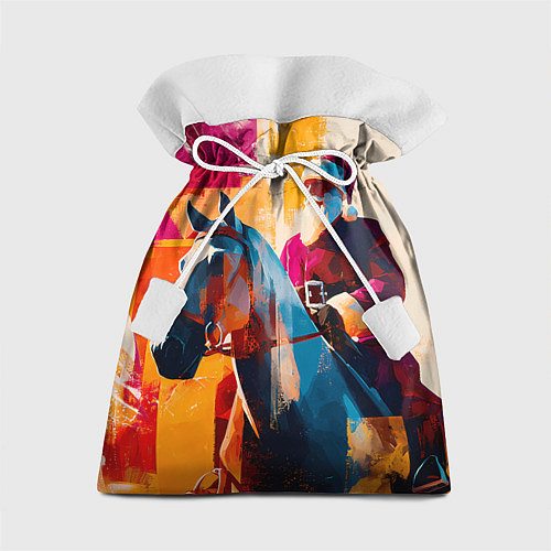 Подарочный мешок Дед Мороз на коне / 3D-принт – фото 1