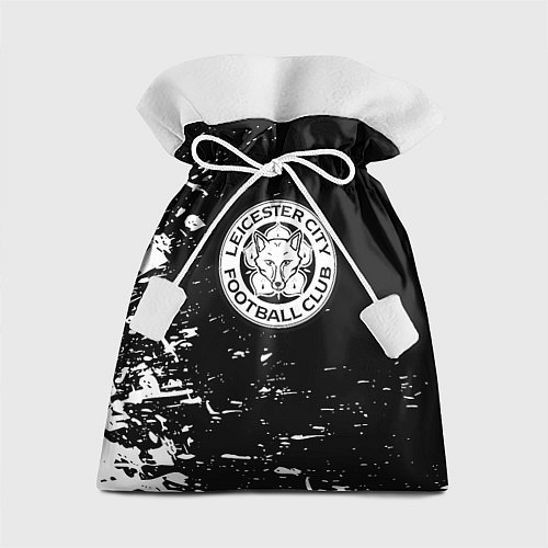 Подарочный мешок Лестер сити краски белые / 3D-принт – фото 1