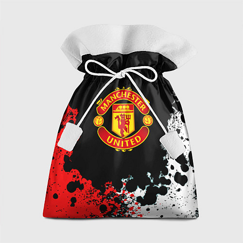 Подарочный мешок Манчестер Юнайтед краски абстрактные / 3D-принт – фото 1