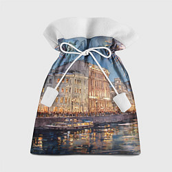 Мешок для подарков Новогодний салют в Питере, цвет: 3D-принт