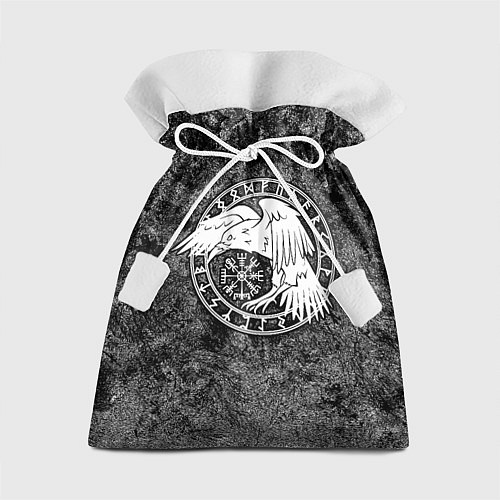 Подарочный мешок Ворон в круге рун и компас вегвизир / 3D-принт – фото 1