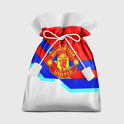 Мешок для подарков Манчестер Юнайтед полосы геометрия, цвет: 3D-принт