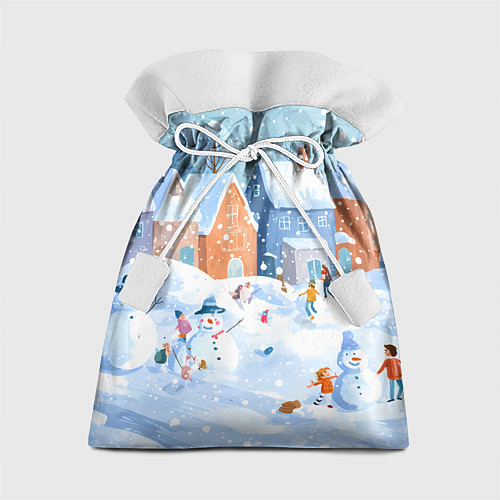 Подарочный мешок Предновогодний день во дворе / 3D-принт – фото 1