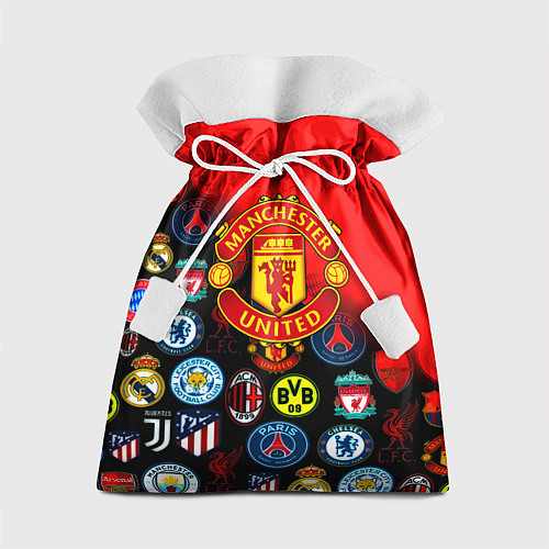 Подарочный мешок Манчестер Юнайтед логотипы команд / 3D-принт – фото 1