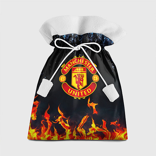 Подарочный мешок Манчестер Юнайтед лёд и огонь / 3D-принт – фото 1