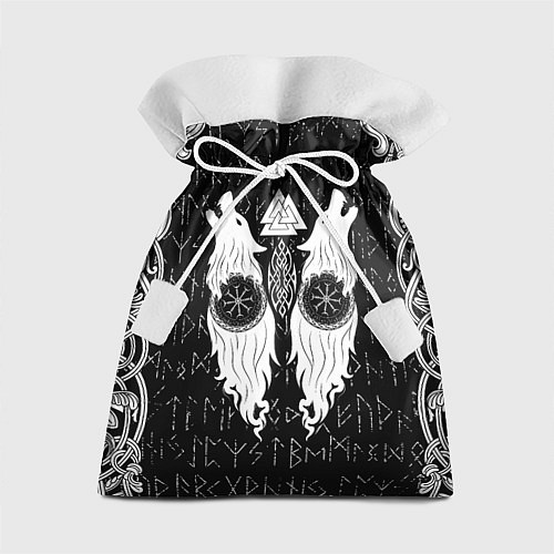 Подарочный мешок Волки воины с символикой / 3D-принт – фото 1