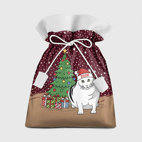 Подарочный мешок Кот Бендер и ёлка / 3D-принт – фото 1