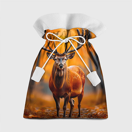 Подарочный мешок Осенний лес с оленем / 3D-принт – фото 1