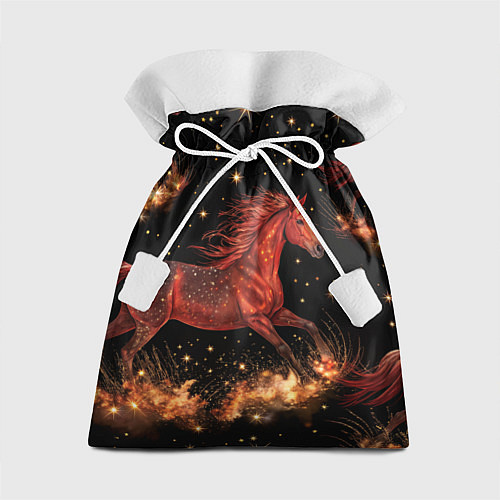 Подарочный мешок Огненные лошади - паттерн / 3D-принт – фото 1