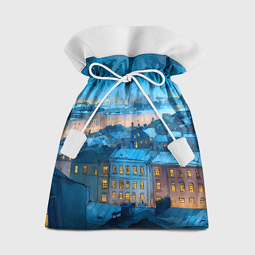Подарочный мешок Крыши зимнего Питера / 3D-принт – фото 1
