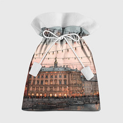 Мешок для подарков Новогодний зимний Питер, цвет: 3D-принт