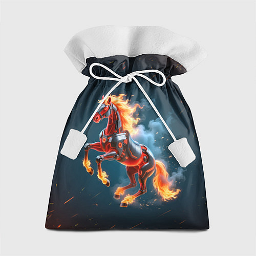 Подарочный мешок Огненная лошадь киборг / 3D-принт – фото 1