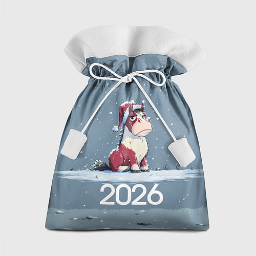 Подарочный мешок 2026 Новогодняя карикатурная лошадка / 3D-принт – фото 1
