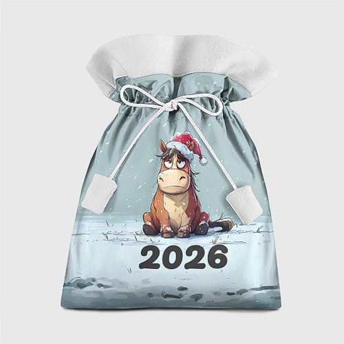 Подарочный мешок Уставшая лошадка 2026 / 3D-принт – фото 1