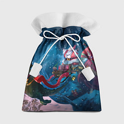 Мешок для подарков Санта с динозавром, цвет: 3D-принт