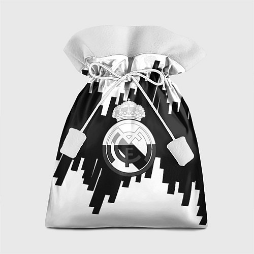 Подарочный мешок Реал Мадрид белая геометрия / 3D-принт – фото 1