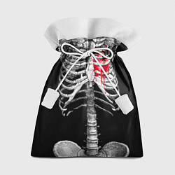Мешок для подарков Скелет с сердцем, цвет: 3D-принт