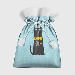 Мешок для подарков Kitty: Love you, цвет: 3D-принт