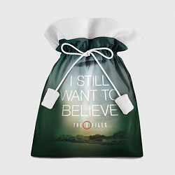 Мешок для подарков I still want to believe, цвет: 3D-принт