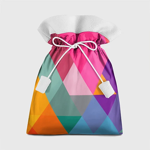 Подарочный мешок Разноцветные полигоны / 3D-принт – фото 1