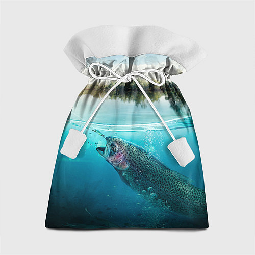 Подарочный мешок Рыбалка на спиннинг / 3D-принт – фото 1