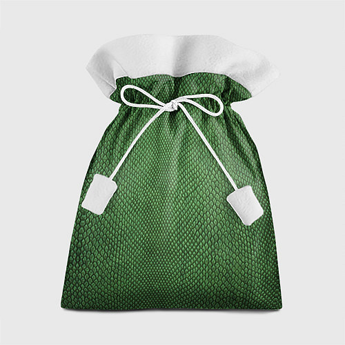 Подарочный мешок Змеиная зеленая кожа / 3D-принт – фото 1
