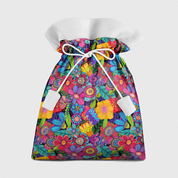 Мешок для подарков Яркие цветы, цвет: 3D-принт