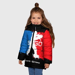 Куртка зимняя для девочки CS:GO Colors, цвет: 3D-черный — фото 2
