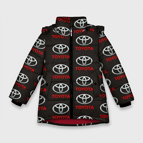 Зимняя куртка для девочки Toyota / 3D-Красный – фото 1