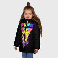 Куртка зимняя для девочки Punk, цвет: 3D-черный — фото 2