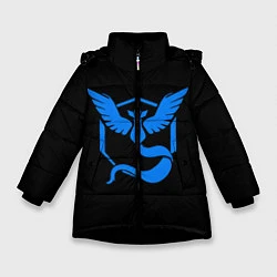 Куртка зимняя для девочки Pokemon Blue Team, цвет: 3D-черный