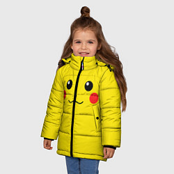 Куртка зимняя для девочки Happy Pikachu, цвет: 3D-черный — фото 2