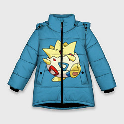 Куртка зимняя для девочки Тогепи, цвет: 3D-черный