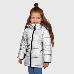 Куртка зимняя для девочки Белая сакура, цвет: 3D-красный — фото 2
