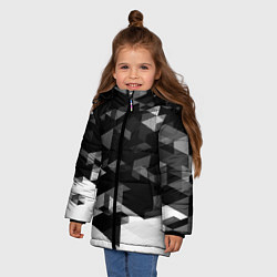Куртка зимняя для девочки Trianse, цвет: 3D-черный — фото 2