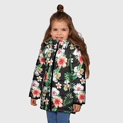 Куртка зимняя для девочки Фэшн 4, цвет: 3D-черный — фото 2
