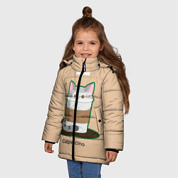 Куртка зимняя для девочки Catpuccino, цвет: 3D-черный — фото 2