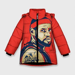 Куртка зимняя для девочки LeBron James, цвет: 3D-черный