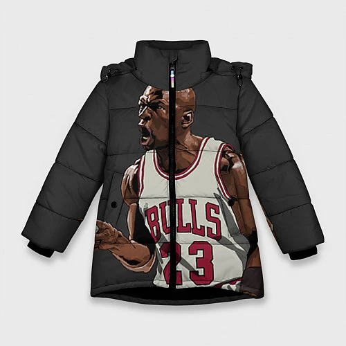 Зимняя куртка для девочки Bulls 23: Jordan / 3D-Черный – фото 1