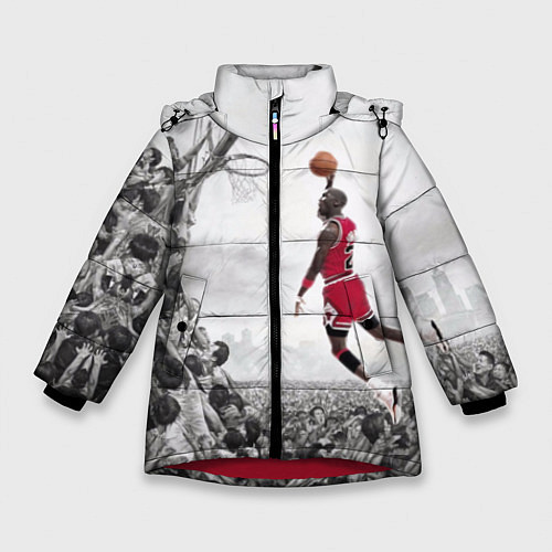 Зимняя куртка для девочки Michael Jordan NBA / 3D-Красный – фото 1