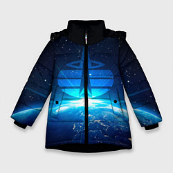 Зимняя куртка для девочки Космические войска