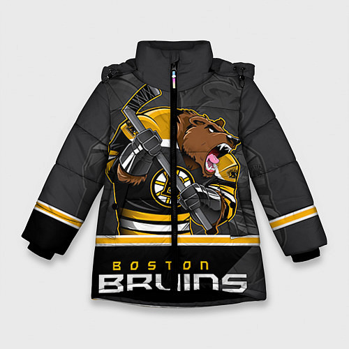 Зимняя куртка для девочки Boston Bruins / 3D-Черный – фото 1